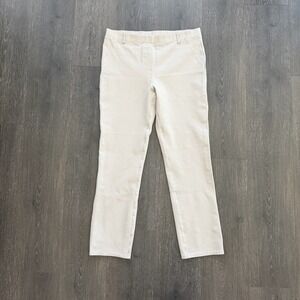 Quince Ultra-Stretch Ponte Straight Leg Pants Size Large Beige Minimalist Career